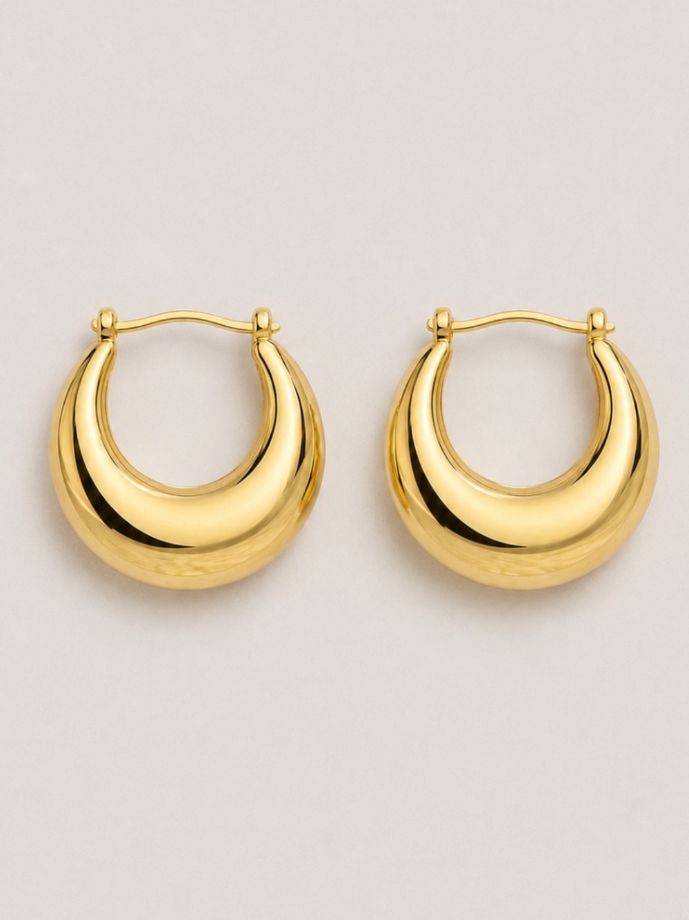 New! 18K Gold Plated Hoop Earrings NWOT